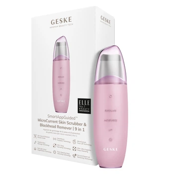 Мікрострумовий скрабер для шкіри та усунення чорних точок GESKE MicroCurrent Skin Scrubber&Blackhead Remover pink (HB0148)