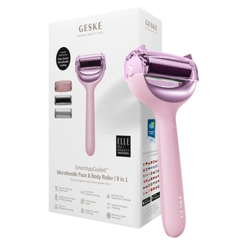 Ролер для голкової мезотерапії обличчя та тіла GESKE MicroNeedle Face&Body Roller pink (HB0214)