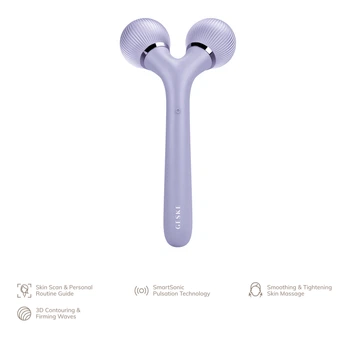 Електронний ультразвуковий ролик для обличчя та тіла GESKE Sonic Facial&Body Roller 4в1 violet, One Size
