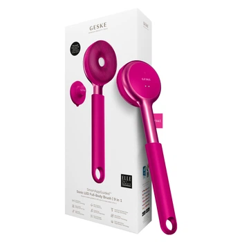 Звукова світлодіодна щітка для всього тіла GESKE Sonic LED Full-Body Brush&Intensive Exfoliator magenta (HB0388)
