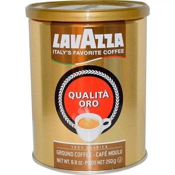 Кава Lavazza qualita oro в банці 250 г