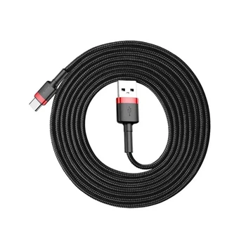 Кабель Baseus Cafule Cable USB for Type-C 2A 3 м Red/Black (CATKLF-U91)