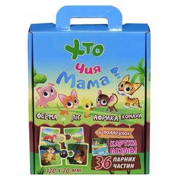 Пазли "Хто чия мама?" 30701 (Strateg) (укр.)