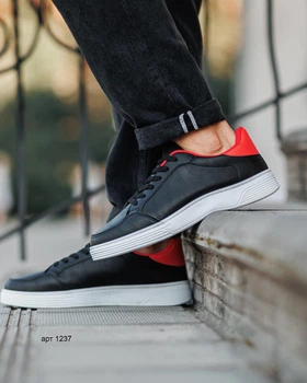 Кеди чоловічі Classic Ked 42 (26.5 см) Black White Red (арт 1237)