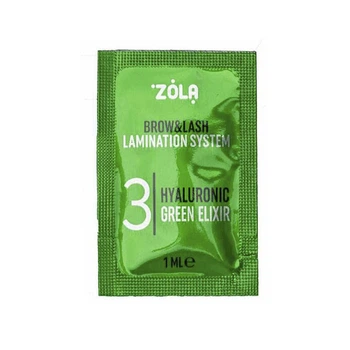 Склад для ламінування вій та брів ZOLA Color Lab 03 Hyaluronic Green Elixir у саше