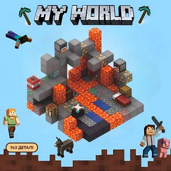 Магнитный конструктор minecraft Magnetic Cube 143 детали кубики конструкторы для взрослых и детей майнкрафт приключения в пещере