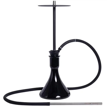Кальян Tiaga Hookah Classic Black дизайнерский Тяга Хука 57 см нержавейка с напылением с 14 мм диаметром на уплотнителе с диффузором чёрный