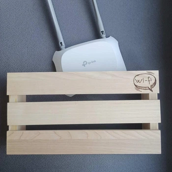 Полка для WI-FI роутера навесная с гравировкой PL013