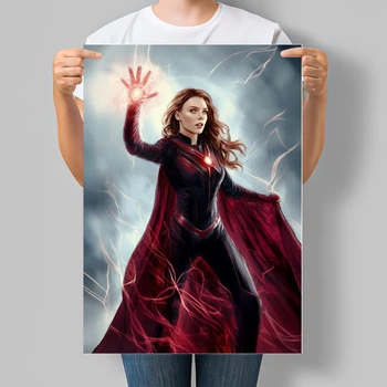 Постер супергероиня Marvel Ванда Максимофф (Багряная Ведьма). Фан-арт. Серия Superheroine Collection А3 30х42 см (MAR07_А3)