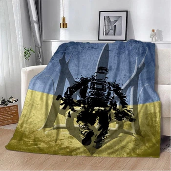 Плед патриотический 3D Украинский воин 10625 135х160 см