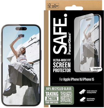 Захисне скло PanzerGlass Screen Protector для Apple iPhone 16 Ultra-Wide Fit (5715685002618)