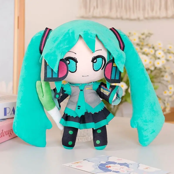 Плюшевая игрушка Хацуне Мику , кукла аниме Vocaloid Hatsune Miku, 25см, плюш