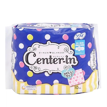 UNICHARM Center-In Soft and Fluffy Night Use ночные гигиенические прокладки 29 см, 10 шт