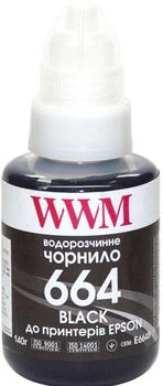 Краска для принтера чорнило WWM E664B for Epson L110/L210/L300 140g Black водорозчинне чорного кольору