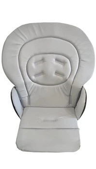 Чохол на стільчик Chicco Polly Magic Relax екошкіра Світло-сіра Panda Mom