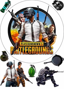 Вафельна картинка Батл граунд, PUBG, Winner Chicken Dinner А4 (p2025)