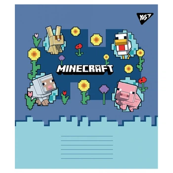Зошит учнівський шкільний Yes Minecraft Spring А5 18 аркушів клітинка