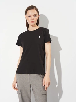 Футболка бавовняна жіноча Polo Ralph Lauren 11607 M Чорна (smt2000000039428)