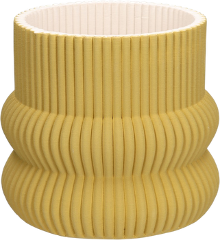 Osłonka na doniczkę Rituali Domestici Lino żółta 24 x 19.5 cm (8018594619883)