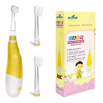 Звукова зубна щітка для немовлят Seago SG-902 New feeling Желтая