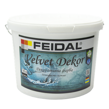 Краска декоративная Feidal Velvet Dekor Шелковисто-матовая 10 л