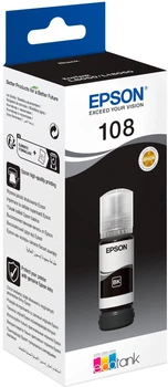 Краска для принтера чернила Epson 108 for EcoTank L8050/L18050 Black (C13T09C14A) пигментные черного цвета 70 мл