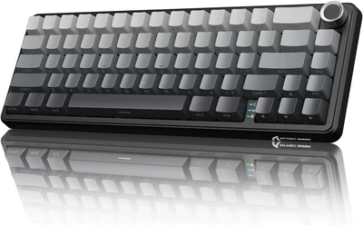 Компактна ігрова клавіатура Attack shark X66 black gradient 60%, 3000mAh, Hot-Swap, RGB, 2.4GHz/Bluetooth/USB