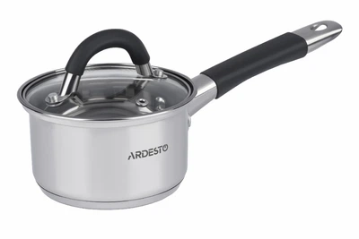 Ківш Ardesto Gemini Salerno 0,8 л нержавіюча сталь + кришка (AR1908SS)