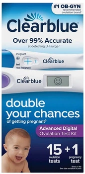Набор цифровых тестов на овуляцию Clearblue double your chances 16 шт