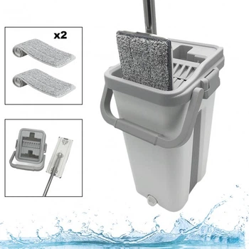 Швабра с ведром комплект Scratch Cleaning Mop G3 Middle с автоматическим отжимом и складной ручкой 51141/00
