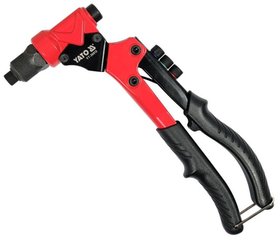 Nitownica YATO z głowicą obrotową 275 mm do śrub o średnicy 2,4/3,2/4,0/4,8 mm i nakrętek gwintowanych M3-M6 YT-36013 (5906083084430)
