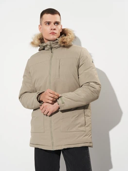 Куртка демисезонная с капюшоном мужская Adidas Paveric Climawarm Fur JX7747 M Серебристая (4068811648688)