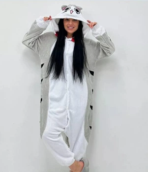 Піжама Кігурумі My Kigu Жіноча Kigurumi Котик Чи Сірий Розмір L 165-175 см (103141)