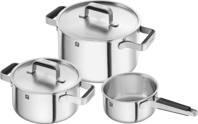 Zestaw garnków Zwilling Pure 3 szt Srebrnych (4009839676055)