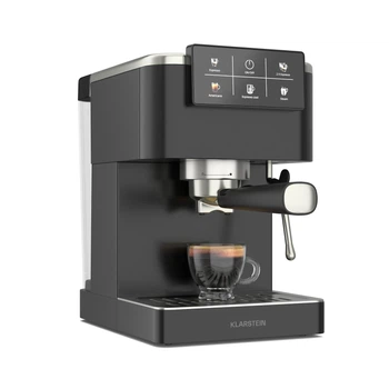 Кофеварка Klarstein SteelPresso Touch 1350 Вт (10046502) Давление 20 бар Черный