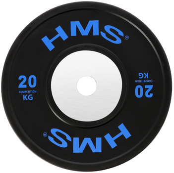 Talerz olimpijski HMS Bumper BTBR20 20 kg Black/Blue (5908261680014)