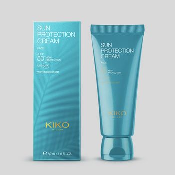 Сонцезахисний крем для обличчя з SPF 50 від UVA і UVB променів KIKO MILANO 50мл