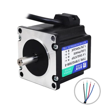 Шаговый двигатель ЧПУ для Arduino nema 23 1.2 Нм 57BYG250B-8 кабель 80 см мощный двухфазный биполярный мотор нема 23 Ардуино для 3д принтера экструдера токарного лазерного фрезерного станка (4-5)