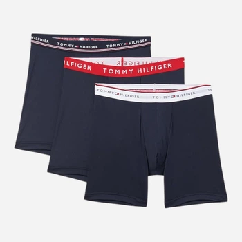 Набір трусів боксерів чоловічих Tommy Hilfiger 807698512 L 3 шт Синій (1159841279)