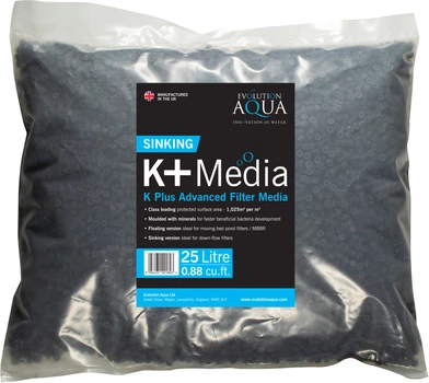 Биозагрузка Evolution Aqua K+ MEDIA 25L погружная Черная (KPLUSMEDIA25LBLAC)