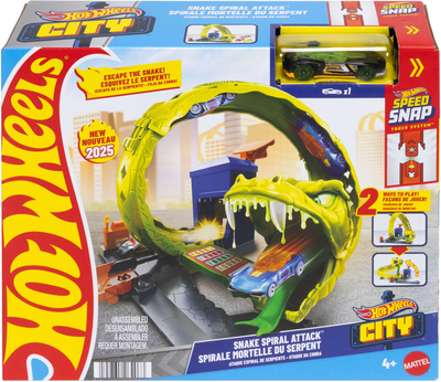 Zestaw do zabawy Hot Wheels Spiralny atak Węża z serii Niebezpieczne stworzenia (JBM63) (0194735264063)