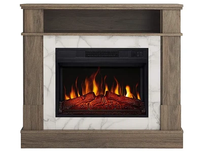 Каминокомплект ArtiFlame For Living AF23S дуб серый эффект живого пламени со звуком и обогревом