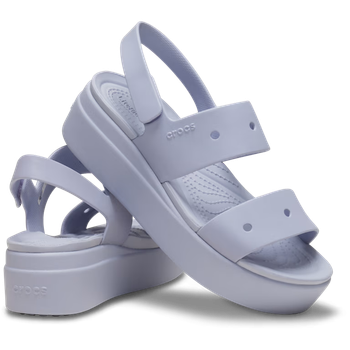 Жіночі Сандалі Платформа Лавандові Crocs Women's Brooklyn 4u Low Wedges Sandal Purple Moon (36-37, лавандовий)
