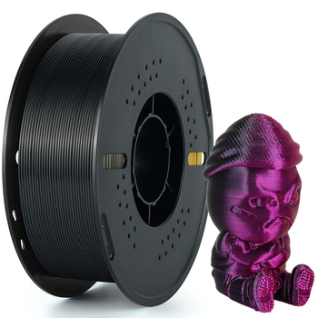 Филамент (пластик для 3D-принтера) Tri-Silk PLA HC130 Kingroon 1,75 мм 1 кг Golden-Purple-Black