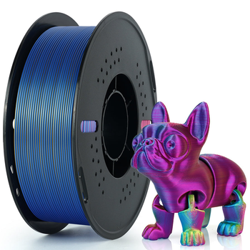 Филамент (пластик для 3D-принтера) Tri-Silk PLA HC131 Kingroon 1,75 мм 1 кг Golden-Purple-Blue