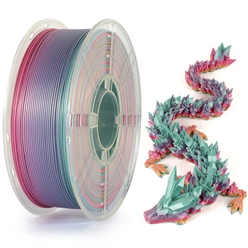 Филамент (пластик для 3D-принтера) Kingroon PLA Silk HC258 1,75 мм 1 кг Rainbow Candy
