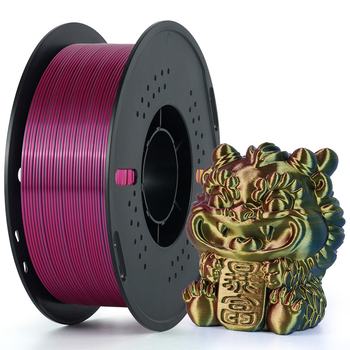 Филамент (пластик для 3D-принтера) Tri-Silk PLA HC114 Kingroon 1,75 мм 1 кг Red-Yellow-Blue