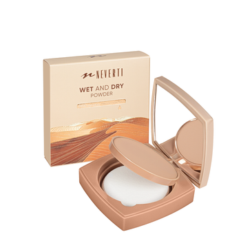 Пудра для обличчя Neverti Wet&Dry (NP201), 005 Light Cream Світла кремова