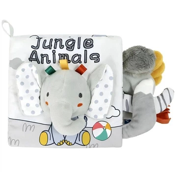 Книжка м'яка Jungle Animals пискавка, плюшева (9397A)