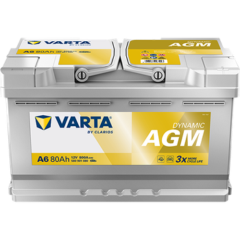 Автомобільний акумулятор Varta Silver Dynamic AGM 80А Єв (-/+) F21 (800EN) (580901080)